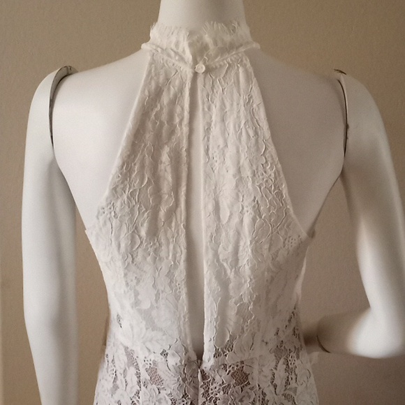 NWT JR. WOMEN'S LACE BEIGE & NUDE SOCIAL DRESS - Picture 2 of 4